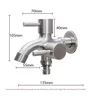 Robinet mural acier inoxydable 304 brossé double sortie… – vue 7