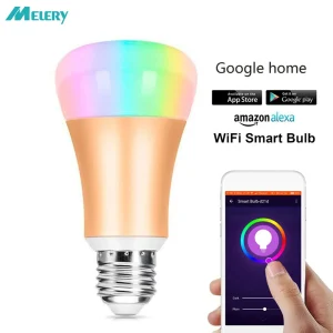 Ampoule LED intelligente WiFi E27 7W équivalent 60W RGB blanc chaud froid lampe suspendue à intensité variable commande vocale par Alexa Google Home Ampoule LED intelligente WiFi E27 7W équivalent 60W RGB blanc chaud froid lampe suspendue à intensité variable commande vocale par Alexa Google Home