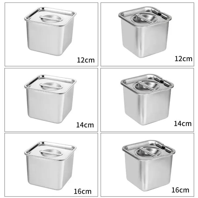 Casserole rectangulaire en acier inoxydable avec couvercle – vue 6