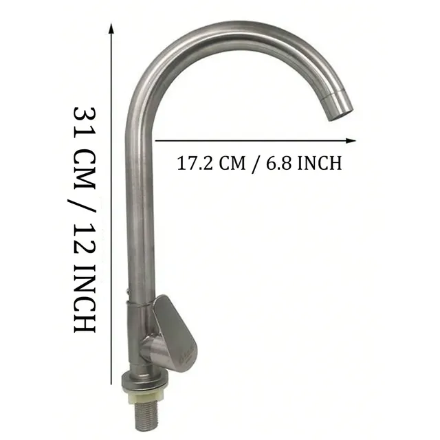 Robinet cuisine monocommande inoxydable acier brossé bec… – vue 4