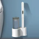 Brosse de toilette jetable Portable, ensemble de maison, salle de bains, fournitures de nettoyage de toilettes murales, livrées avec une brosse de toilette liquide de nettoyage