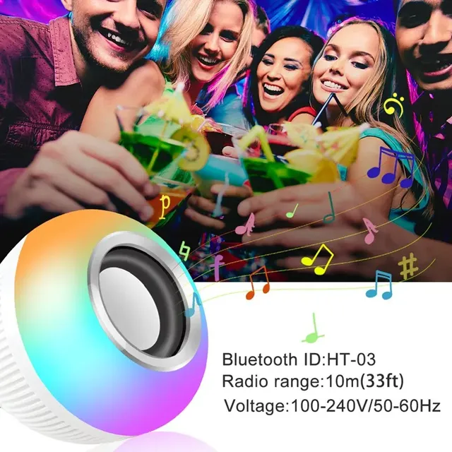 Ampoule LED RGB E27 12W enceinte Bluetooth multicolore… – vue 3