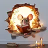 Autocollants muraux souris de lecture 3D – vue 5