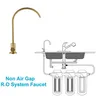 Robinet purificateur d'eau potable en or brossé – vue 3
