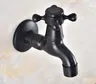 Robinet de jardin extérieur en laiton noir – vue 6