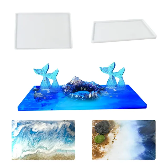 Moule rectangulaire en résine époxy cristal – vue 2