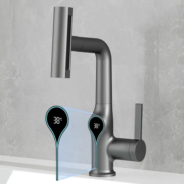 Robinet de lavabo à affichage numérique de température… – vue 4