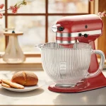 Bol en verre pour mélangeur Kitchenaid 4.5 5 litres, bol mélangeur à tête inclinable pour batteur sur socle avec marquages de mesure du bec verseur