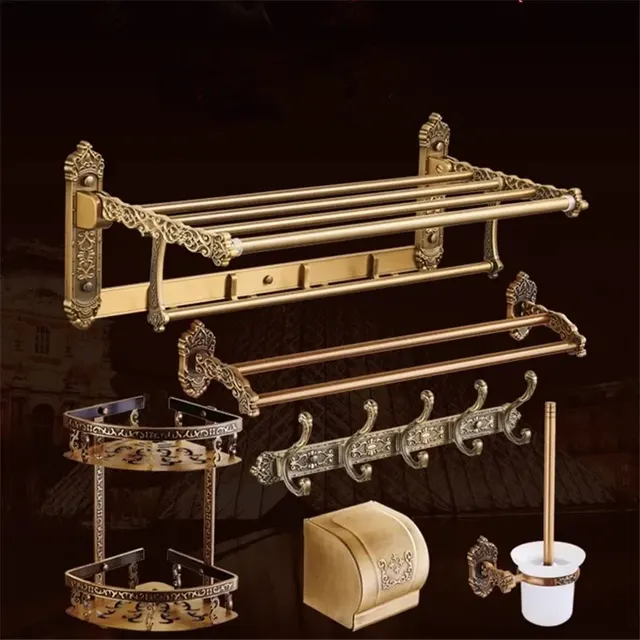 Accessoires de salle de bains sculptés en Bronze Antique – vue 4