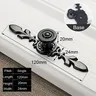 Poignée Bouton Meuble Noir Mat Aluminium Robuste Moderne… – vue 4