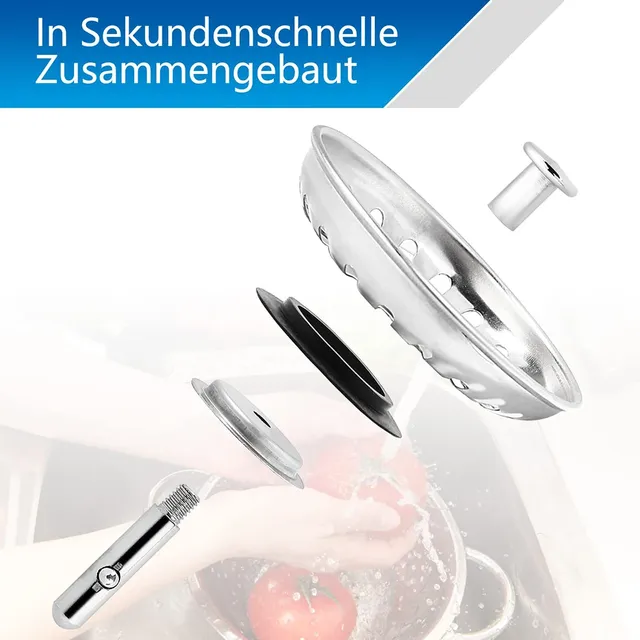 1 * passoire d'évier de cuisine en acier inoxydable… – vue 3