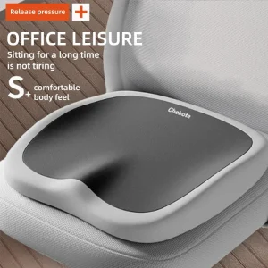 coussin siège ergonomique mousse mémoire coton lombaire coccyx orthopédique antifatigue respirant hypoallergénique voiture bureau longs trajets quatre saisons gris anthracite