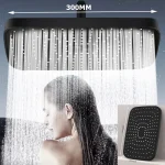 Pommeau de douche à haute pression, 12 pouces, 30cm, grand panneau, pluie supérieure, pluie à grand débit, économie d&rsquo;eau, accessoires de douche, nouveau