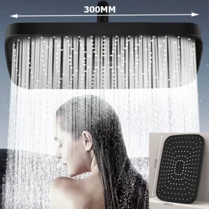 Pommeau de douche à haute pression, 12 pouces, 30cm, grand panneau, pluie supérieure, pluie à grand débit, économie d&rsquo;eau, accessoires de douche, nouveau
