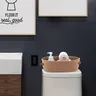 Panier de rangement ovale tissé pour salle de bain – vue 6