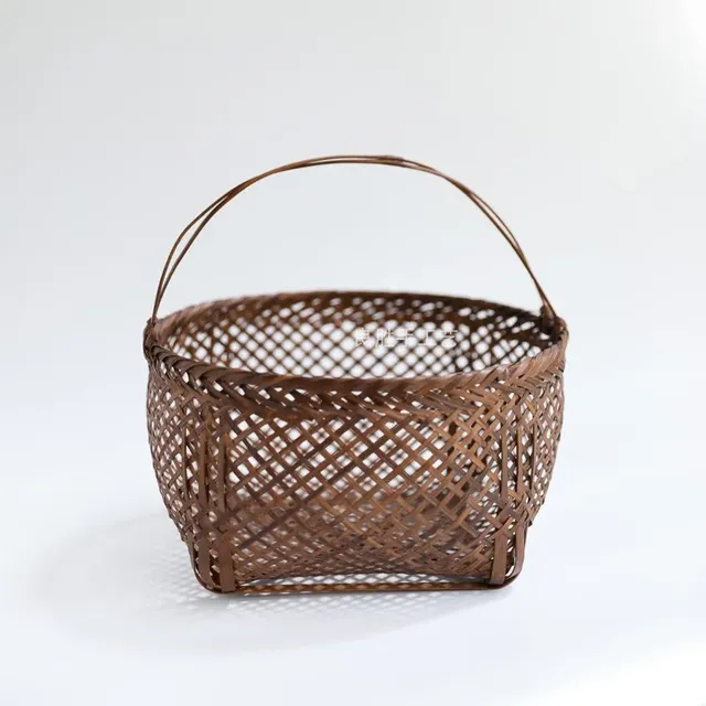 Panier en bambou artisanal Vintage – vue 5
