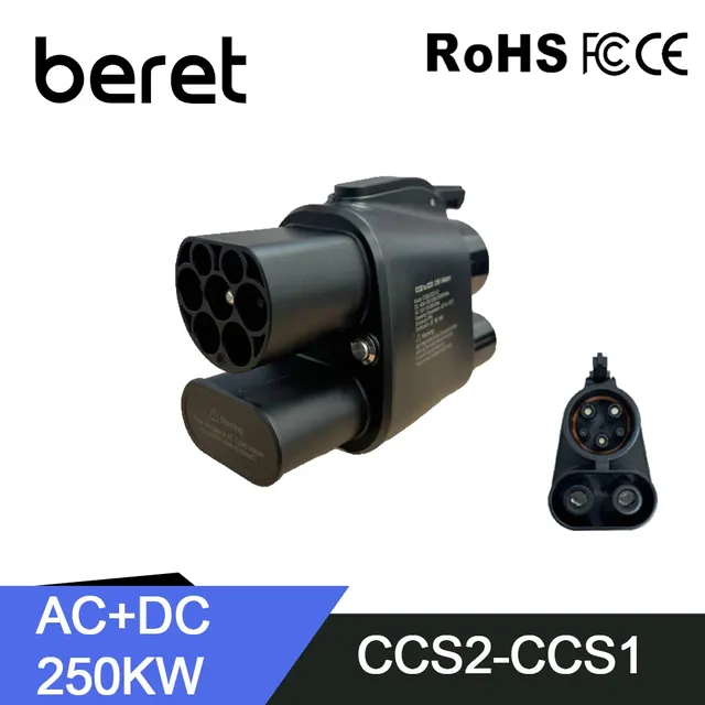 BERET EV chargeur CCS2 à CCS1 DC 250A 250KW adaptateur…