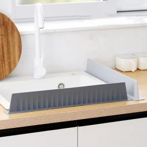Évier de cuisine en Silicone, protection contre les éclaboussures, comptoir de cuisine, barre de rehaussement réutilisable, plaque de déflecteur d&rsquo;eau, déflecteur de protection d&rsquo;évier