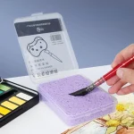 Éponge de nettoyage de peinture pigmentée aquarelle en boîte, éponge de peinture absorbant l&rsquo;eau, outil d&rsquo;éponge de peinture à l&rsquo;aquarelle, fournitures d&rsquo;art