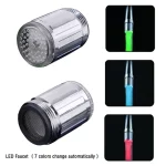 LED robinet lumière eau robinet douche capteur de température reconnaissance intelligente température bleu/coloré lumière LED couleur