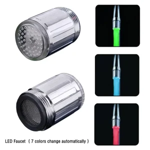 LED robinet lumière eau robinet douche capteur de température reconnaissance intelligente température bleu/coloré lumière LED couleur LED robinet lumière eau robinet douche capteur de température reconnaissance intelligente température bleu/coloré lumière LED couleur