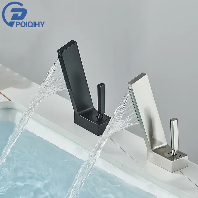 Robinet de lavabo cascade à poignée unique – vue 2