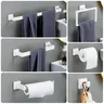 Kit de matériel de salle de bain en acier inoxydable blanc – vue 2