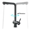 Robinet de cuisine extractible noir en Nickel – vue 3