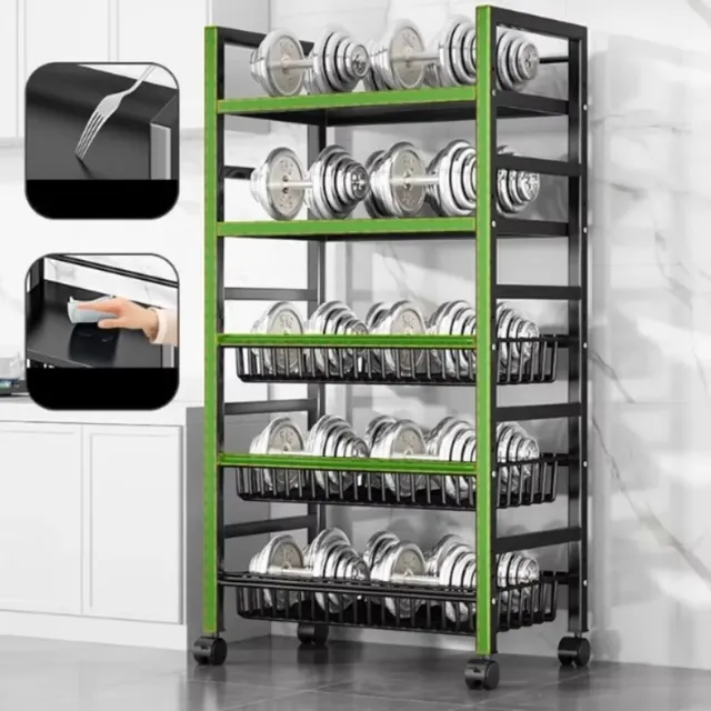 Chariot rangement cuisine mobile multifonctionnel panier… – vue 6