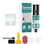 Kit de pâte de réparation de carrelage, ensemble de pâte de réparation de carrelage, remplissage de carrelage, ensemble d&rsquo;agent de réparation de fissures acryliques universel robuste, réparation de baignoire
