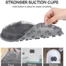 Tapis brosse douche silicone souple gris picots fins… – vue 3