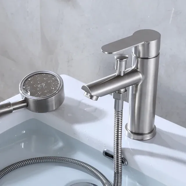 Mitigeur bain douche monotrou inoxydable brossé design… – vue 3
