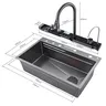 Évier de cuisine cascade en acier inoxydable 304 – vue 6