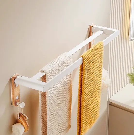 Étagère murale rangement serviettes porte pliant… – vue 5