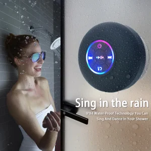 Haut-parleur Bluetooth portable sans fil, haut-parleur étanche IPtage LED, extérieur HOLarge, ventouse, mini boîte de son stéréo