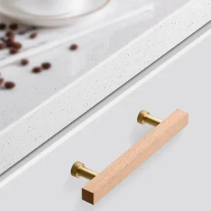 Poignées d&rsquo;armoire en bois de noyer haut de gamme, poignées de tiroir modernes en bois de hêtre, Design de luxe, boutons de porte minimalistes, armoire à chaussures