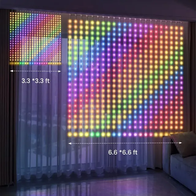 Rideaux lumineux intelligents WiFi – vue 3