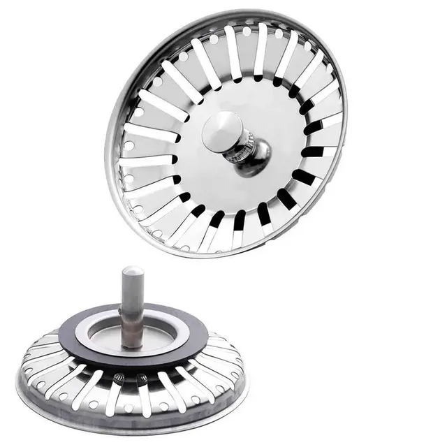 Bouchon crépine évier cuisine acier inox chromé miroir… – vue 3