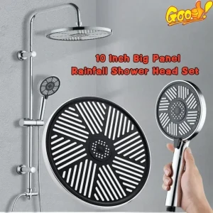 Pommeau de douche à grand panneau de 10 pouces, pomme de douche haute pression, économie d’eau, robinet de douche à effet de pluie supérieur, accessoires de salle de bains, nouvelle collection Pommeau de douche à grand panneau de 10 pouces, pomme de douche haute pression, économie d’eau, robinet de douche à effet de pluie supérieur, accessoires de salle de bains, nouvelle collection