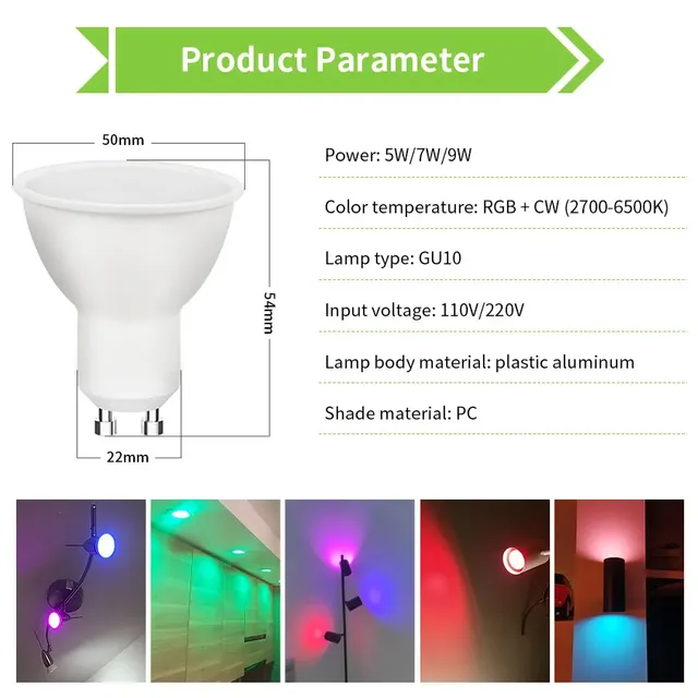 Ampoule Led Wifi GU10 Tuya Smart Life – vue 6