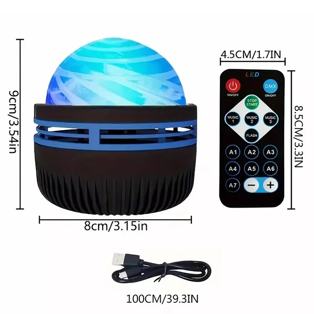 RGB tourbillon Projection télécommande lampe colorée LED… – vue 6