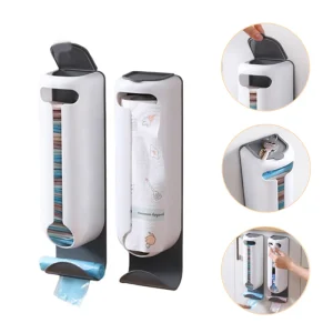 Porte-sac en plastique de cuisine, organisateur mural suspendu, boîte de rangement de sacs poubelles, salle de bains, distributeur de seau, outils de cuisine