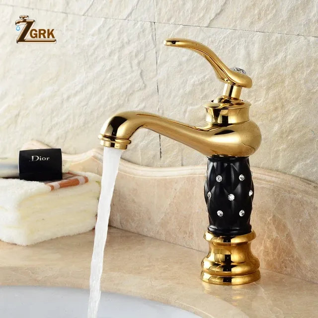 ZGRK robinets de lavabo de salle de bains dorés – vue 3