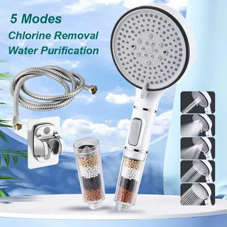 Pommeau de douche de salle de bain avec bouton d'arrêt