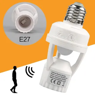 Douille E27 adaptateur porteampoule détecteur mouvement infrarouge PIR…