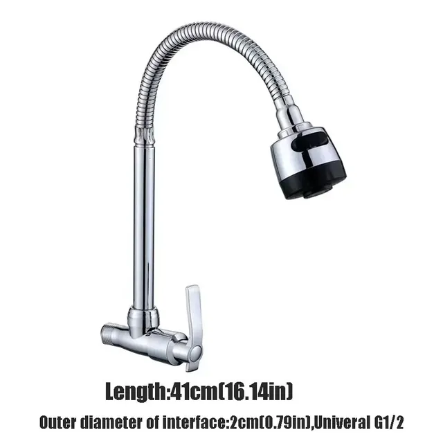 Robinet mural monocommande col cygne flexible pliable… – vue 6