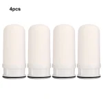 Cartouches de filtre à eau pour robinet de cuisine, 4 pièces, purificateur d&rsquo;eau du robinet monté, charbon actif, filtres d&rsquo;eau du robinet