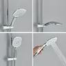 Ensemble de douche à effet pluie simple chromé – vue 4