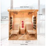 Panneau commande sauna infrarouge boîtier contrôleur numérique programmable affichage tactile réglage température minuterie chauffage céramique carbone pierre tourmaline