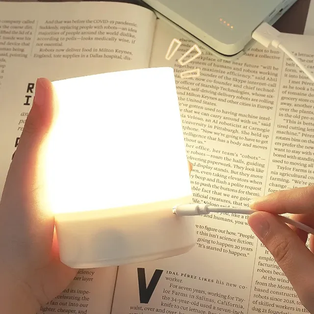 Chevet Led veilleuses Dimmable charge bureau lampes de… – vue 3